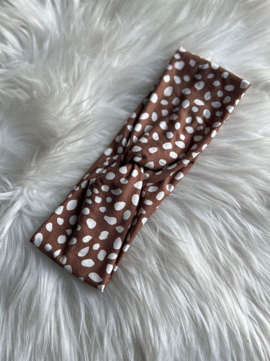 Brown Dotted Twistwrap