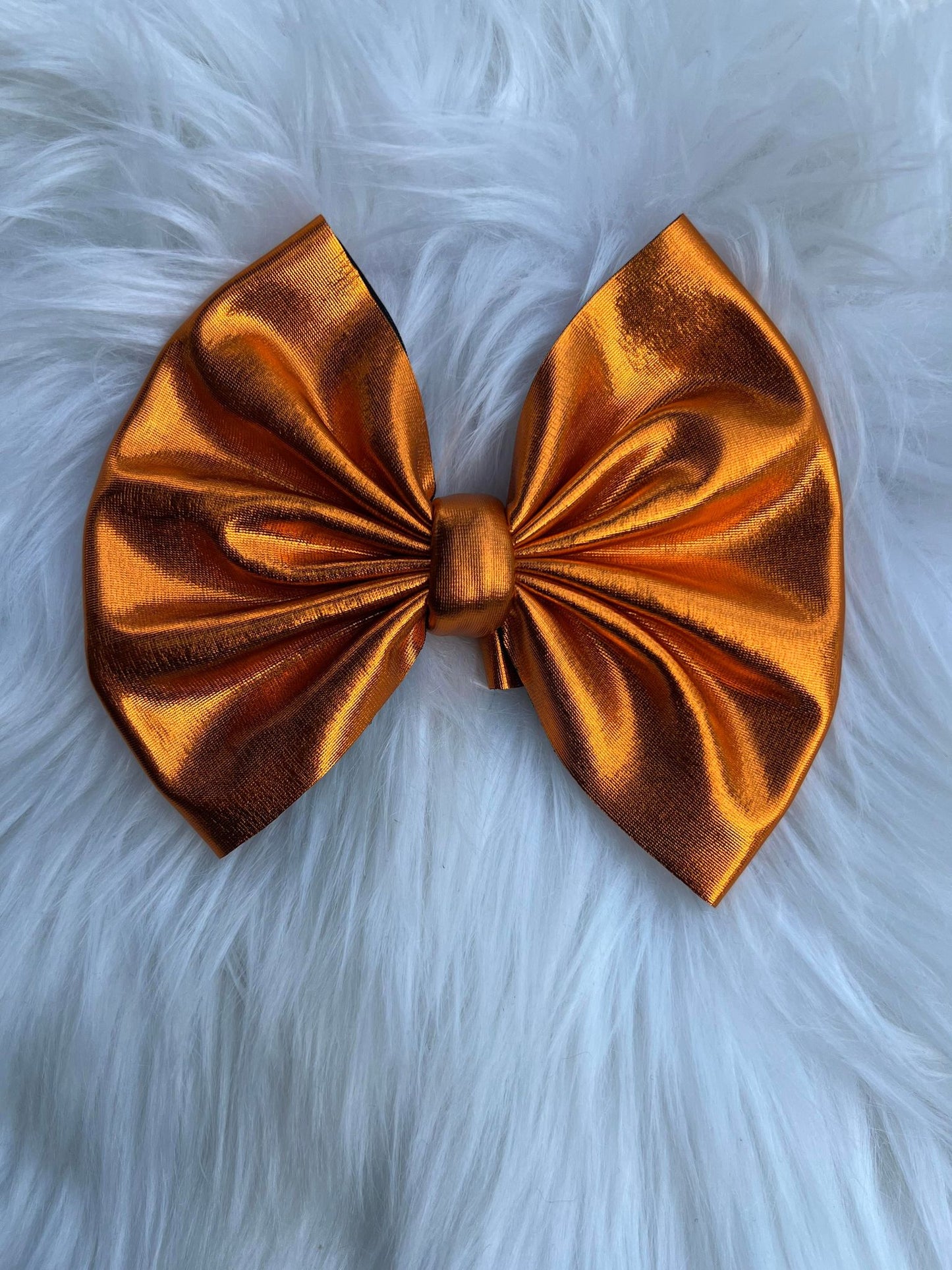 Metallic Orange Pleather